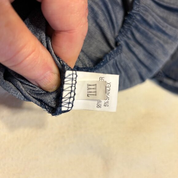 Cute layered dress. Very shimmery as it flows. Dark Navy. Size XXXL. (1023) - Picture 8 of 8